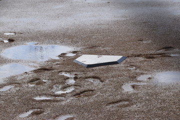 Wet Baseball Field