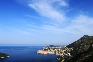 Fototapeta na wymiar クロアチア　アドリア海の真珠　ドブロヴニク遠景