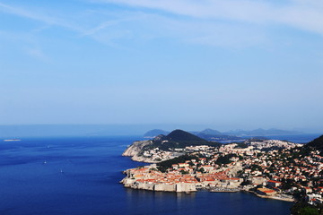 Fototapeta na wymiar クロアチア　アドリア海の真珠　ドブロヴニク遠景