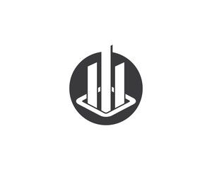 Real estate logo icon illustration