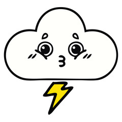 cute cartoon storm cloud