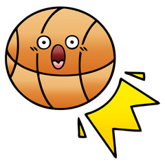 gradient shaded cartoon basketball