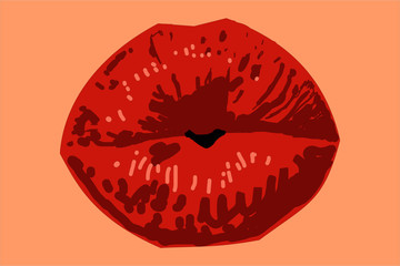 Female Kissing Lips