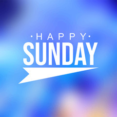happy sunday. Life quote with modern background vector