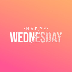 happy Wednesday. Life quote with modern background vector