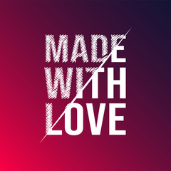 Obraz premium made with love. Love quote with modern background