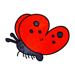 quirky hand drawn cartoon butterfly