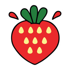 cute cartoon strawberry