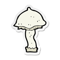 sticker of a cartoon mushroom