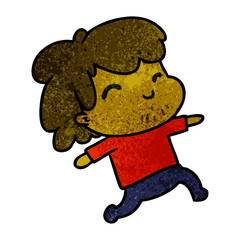 textured cartoon kawaii boy with stubble