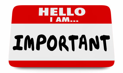 Important VIP Exclusive Special Name Tag 3d Illustration