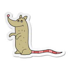 sticker of a cartoon rat