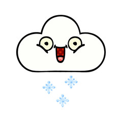 comic book style cartoon snow cloud