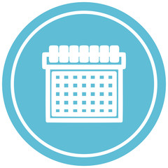 monthly calendar circular icon