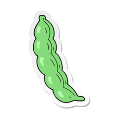 sticker of a cartoon peas in pod