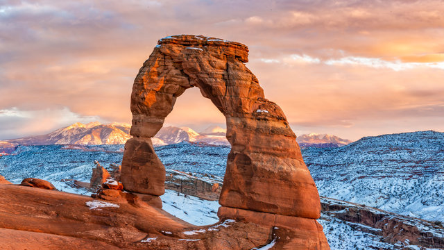 Delicate Arch WInter Sunset