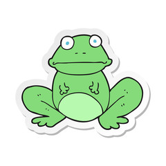 sticker of a cartoon frog