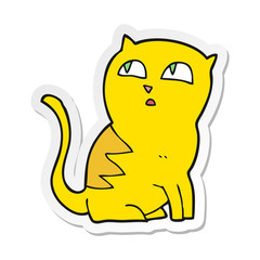 sticker of a cartoon cat