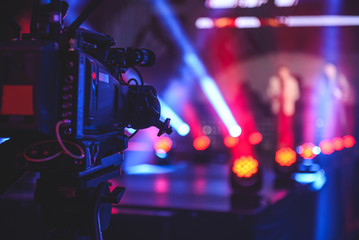 Professional TV cameraman