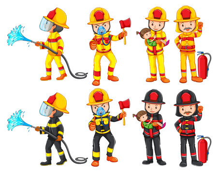 A fireman character set