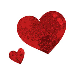 quirky retro illustration style cartoon pink hearts