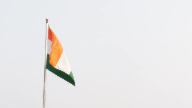 Indian flag waving high on republic day and Independence day