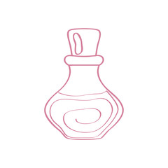 Isolated perfume bottle icon. Spa logo. Vector illustration design