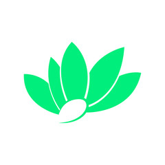 Isoalted leaves icon. Spa logo. Vector illustration design
