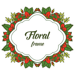 Vector illustration various design red wreath frame