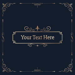 Vintage ornamental banner
