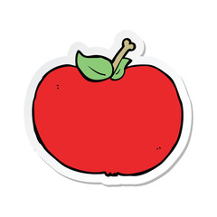 sticker of a cartoon apple