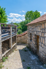 Narrow street in a small old village.