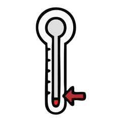 cute cartoon cold thermometer