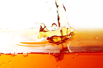 tea drink droplet background