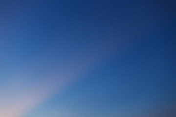 sunray on clear twilight sky background