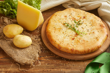 Pie with potato and cheese