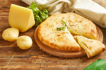 Pie with potato and cheese
