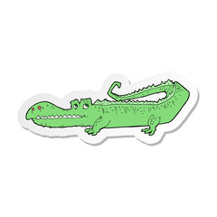 sticker of a cartoon crocodile