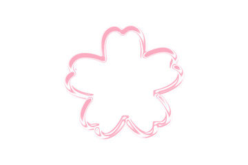 Shiny cherry blossom frame.  光沢のある桜の花のフレーム