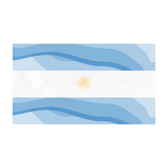 Watercolor flag of Argentina. Vector illustration design