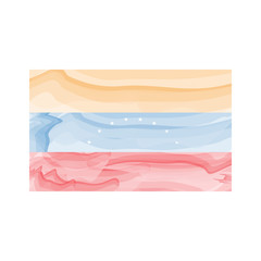 Obraz premium Watercolor flag of Venezuela. Vector illustration design