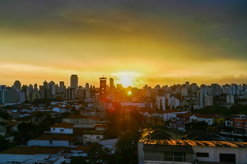 Fototapeta na wymiar SÃO PAULO - SUNSET - IGREJA DE STA. MARGARIDA MARIA