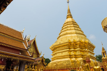 Fototapeta premium Hariphunchai stupa at Lamphun, Thailand (Public place)