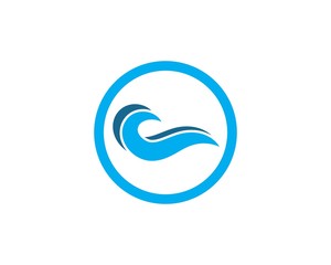 Water Wave symbol and icon Logo Template