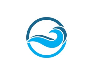Water Wave symbol and icon Logo Template