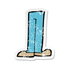 retro distressed sticker of a cartoon legs