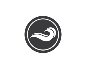 Fototapeta premium Water Wave symbol and icon Logo Template