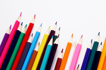 Wooden pencils background