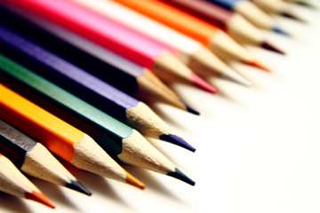 Wooden pencils background