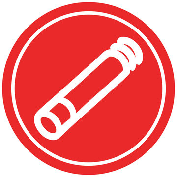 lit cigarette circular icon